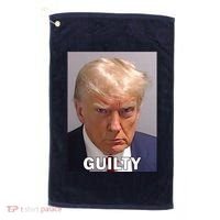 Guilty Trump Mugshot Golf Towel thumb 0