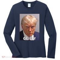 Guilty Trump Mugshot Women's Long Sleeve Shirt thumb 0