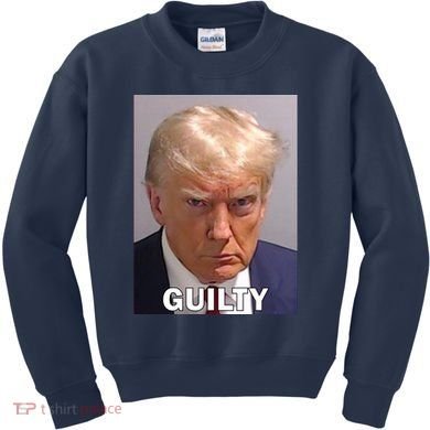 Guilty Trump Mugshot Kids Sweatshirt