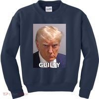 Guilty Trump Mugshot Kids Sweatshirt thumb 0