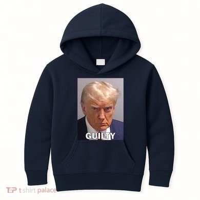 Guilty Trump Mugshot Kids Hoodie