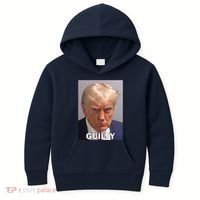 Guilty Trump Mugshot Kids Hoodie thumb 0