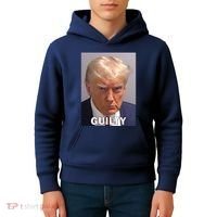 Guilty Trump Mugshot Kids Hoodie thumb 4