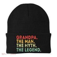 Grandpa The Man The Myth The Legend Fathers Day Gift Beanie thumb 0