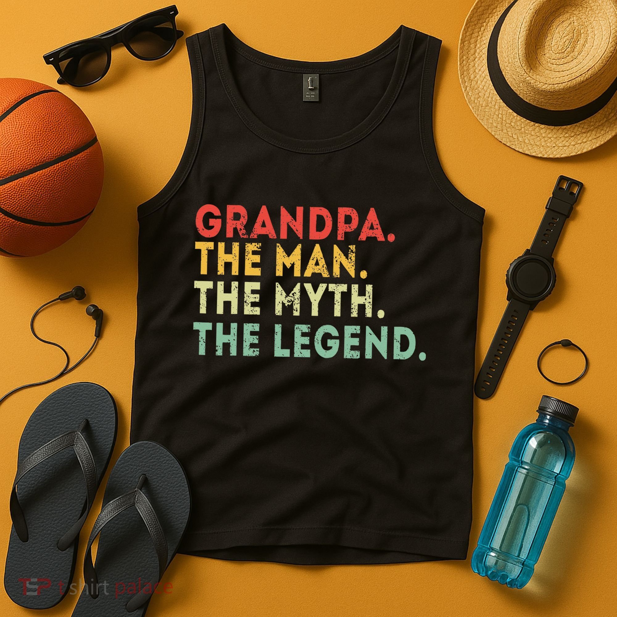 Grandpa The Man The Myth The Legend Fathers Day Gift Tank Top