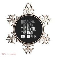 Grandpa The Man The Myth The Bad Influence Grandfather Ornament thumb 0