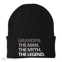 GRANDPA THE MAN THE MYTH THE LEGEND Men Gift Fathers Day Beanie thumb 0