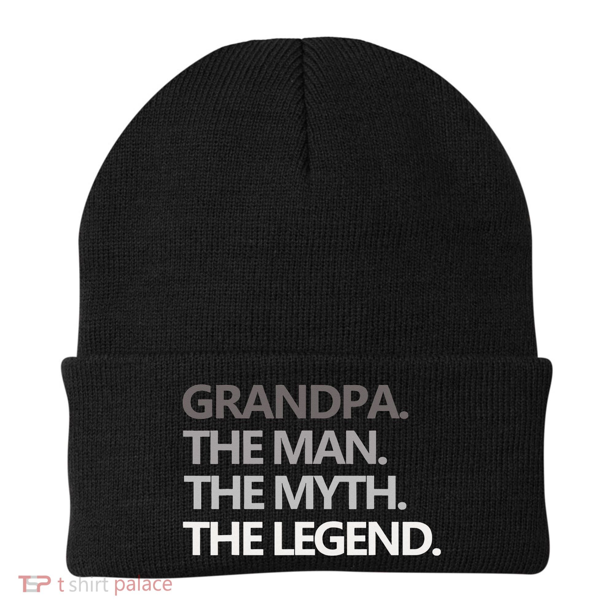 GRANDPA THE MAN THE MYTH THE LEGEND Men Gift Fathers Day Beanie
