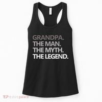 GRANDPA THE MAN THE MYTH THE LEGEND Men Gift Fathers Day Women's Tank Top thumb 0