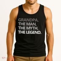 GRANDPA THE MAN THE MYTH THE LEGEND Men Gift Fathers Day Tank Top thumb 3