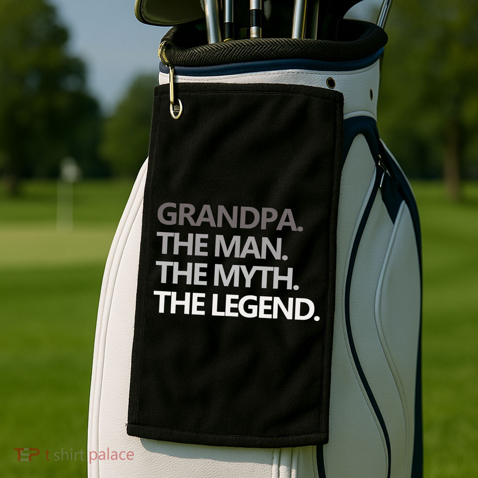 GRANDPA THE MAN THE MYTH THE LEGEND Men Gift Fathers Day Golf Towel