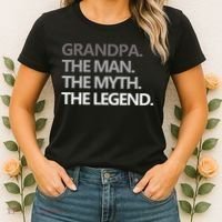 GRANDPA THE MAN THE MYTH THE LEGEND Men Gift Fathers Day Women's T-Shirt thumb 2