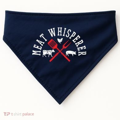 Grilling T Meat Whisperer Funny BBQ Chef Gift USA-Made Doggie Bandana