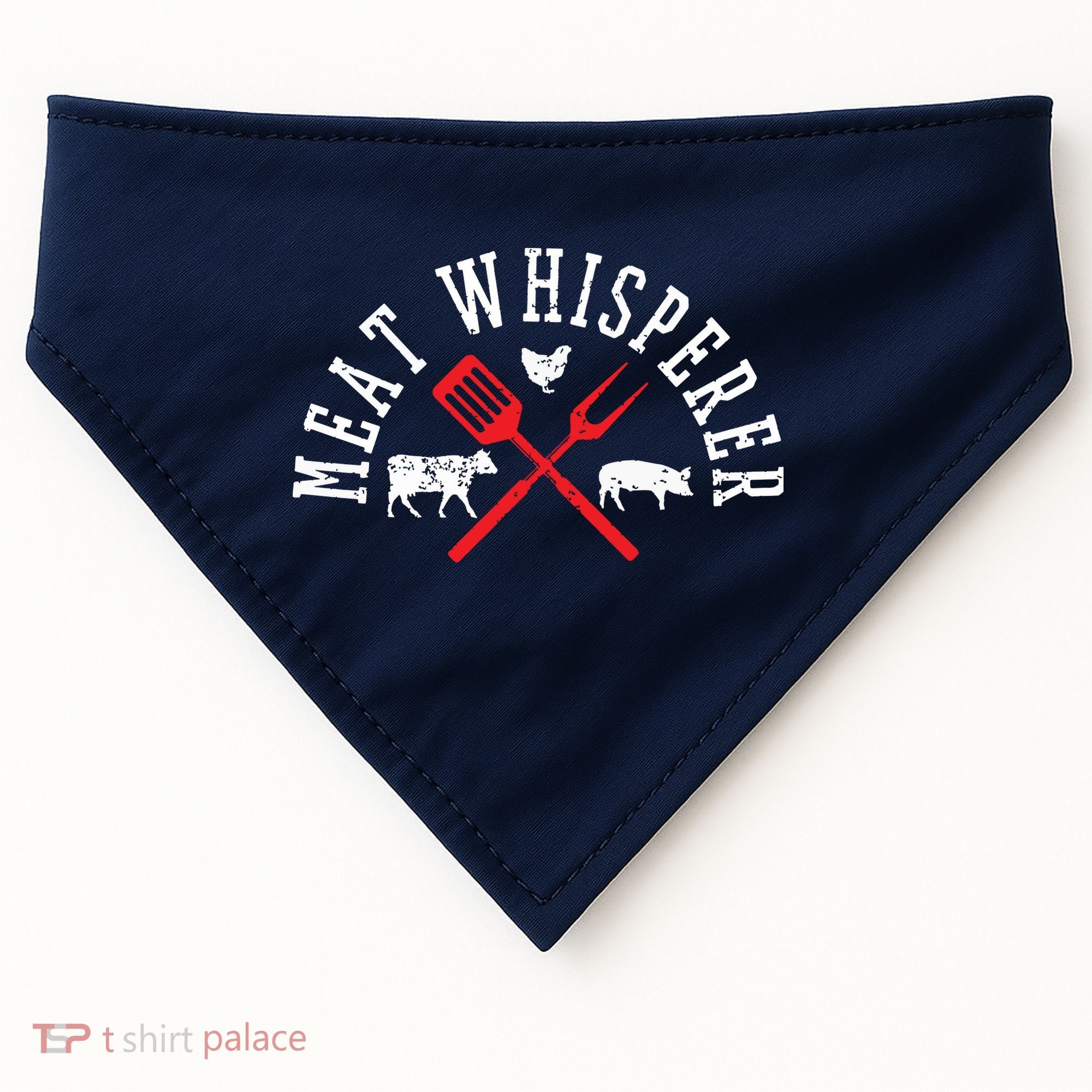 Grilling T Meat Whisperer Funny BBQ Chef Gift USA-Made Doggie Bandana