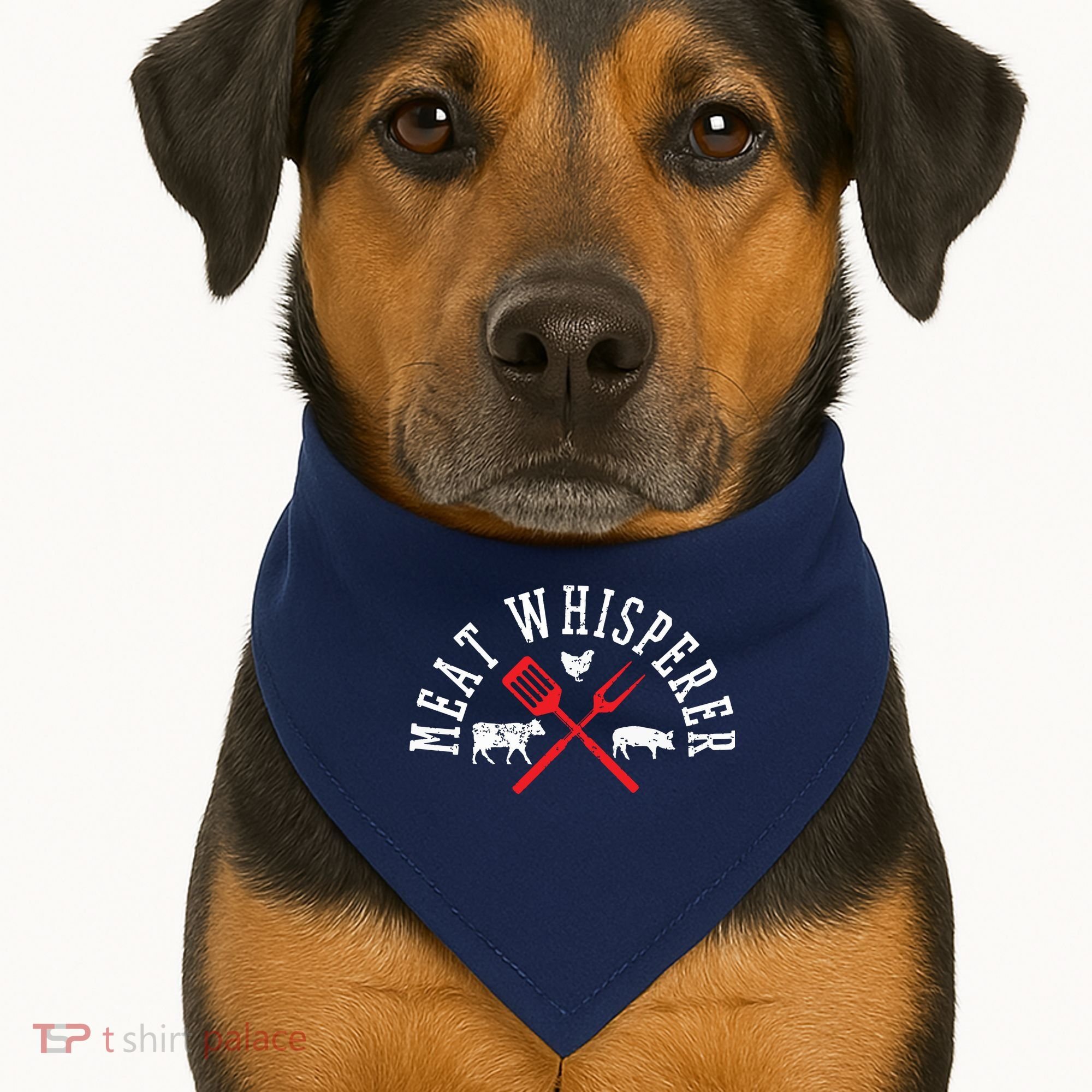 Grilling T Meat Whisperer Funny BBQ Chef Gift USA-Made Doggie Bandana