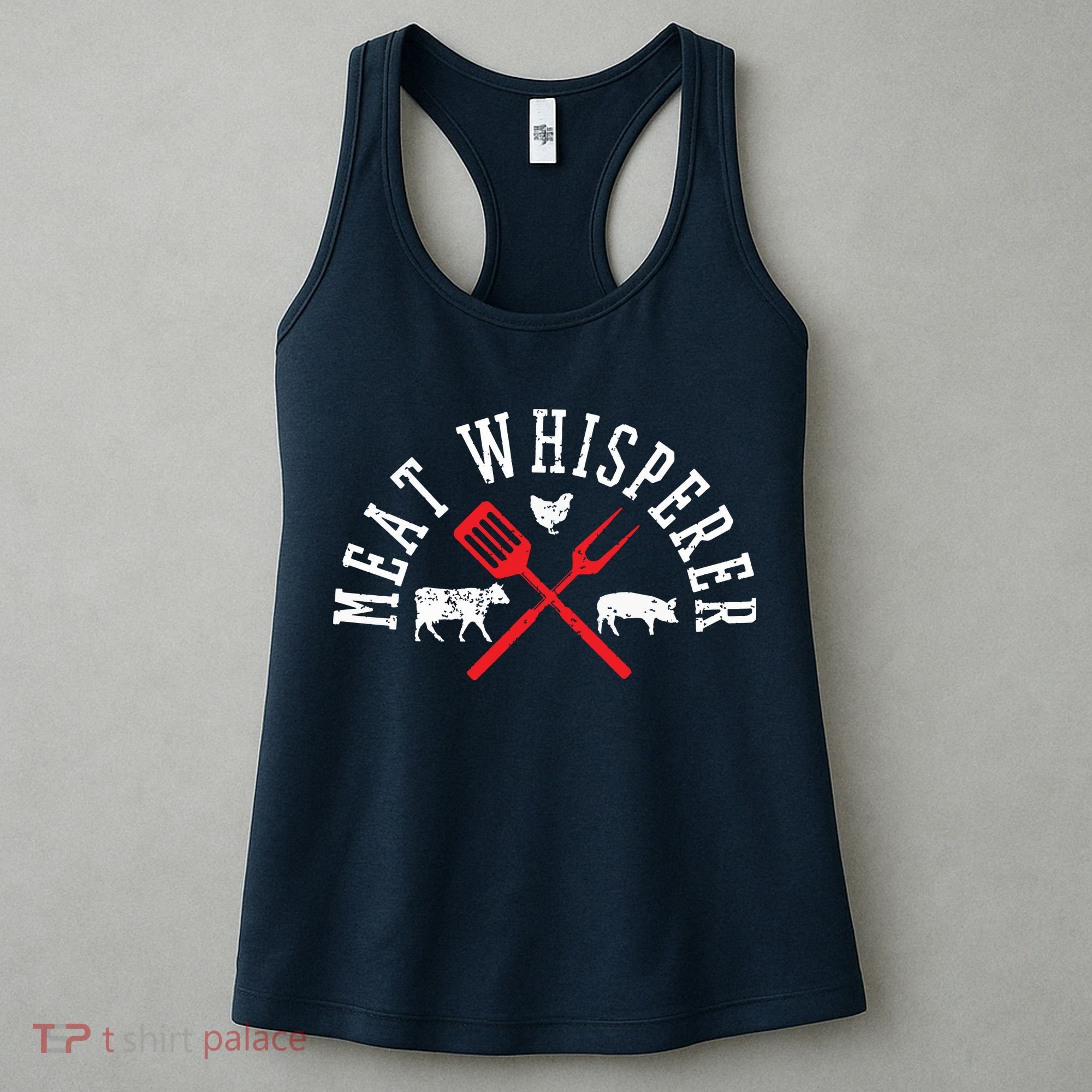 Grilling T Meat Whisperer Funny BBQ Chef Gift Women's Tank Top