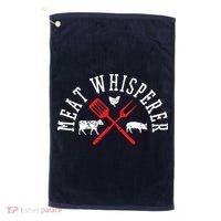 Grilling T Meat Whisperer Funny BBQ Chef Gift Golf Towel thumb 0