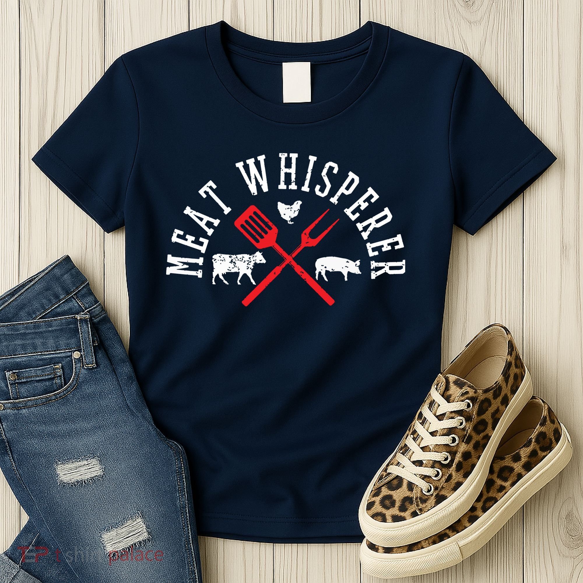 Grilling T Meat Whisperer Funny BBQ Chef Gift Women's T-Shirt