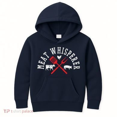 Grilling T Meat Whisperer Funny BBQ Chef Gift Kids Hoodie