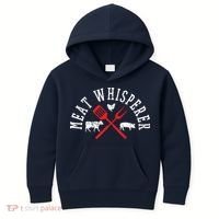 Grilling T Meat Whisperer Funny BBQ Chef Gift Kids Hoodie thumb 0