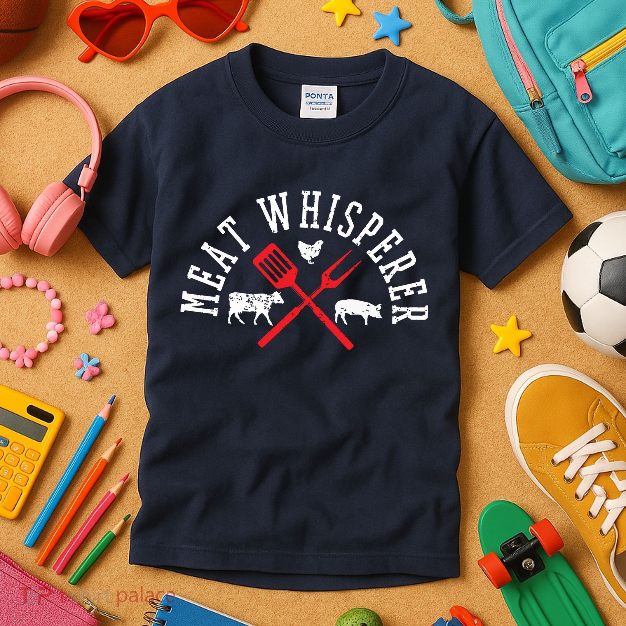 Grilling T Meat Whisperer Funny BBQ Chef Gift Kids T-Shirt