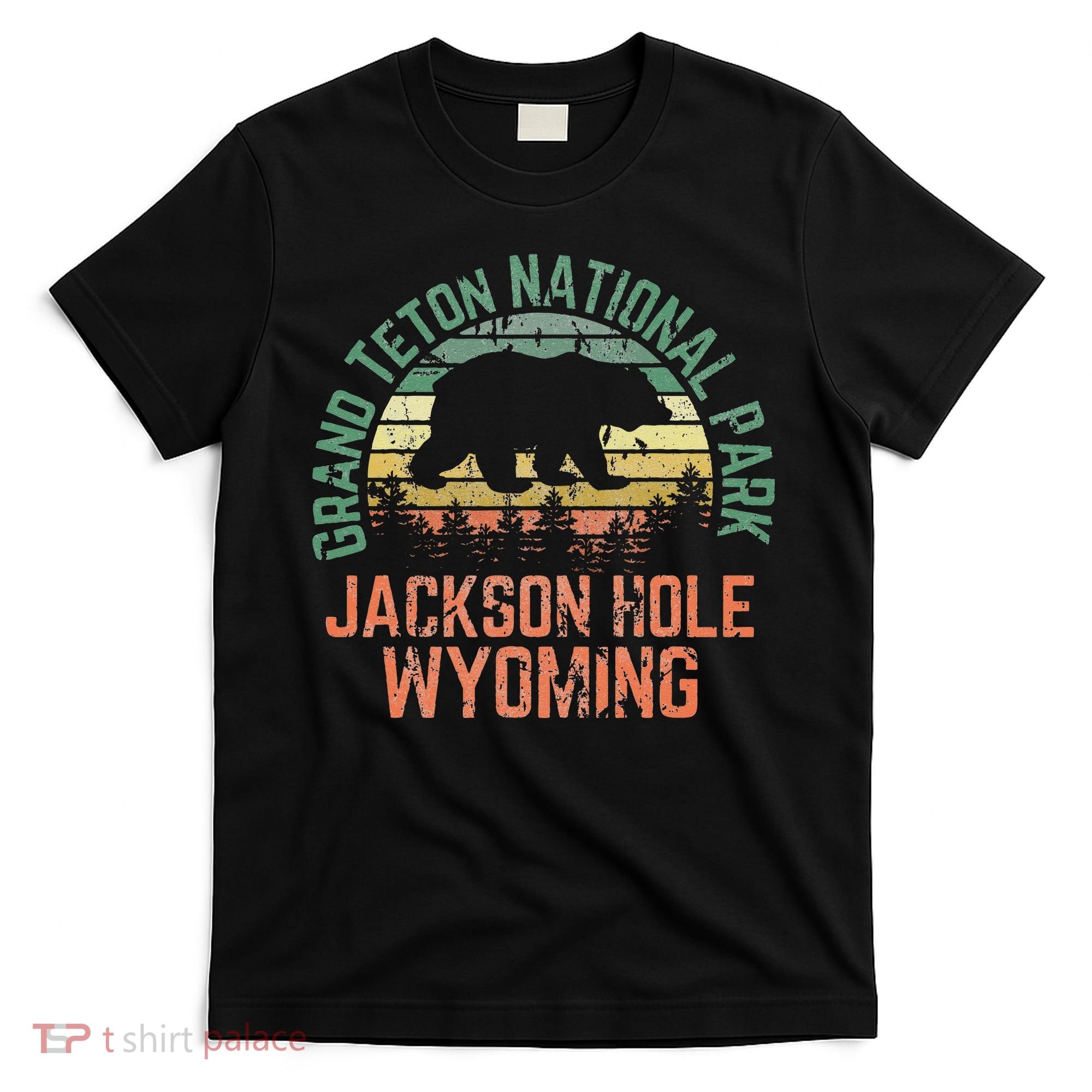 Grand Teton National Park Jackson Hole Wyoming Bear Vintage T-Shirt