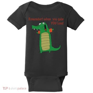 Gary The No Gain Gator Baby Bodysuit