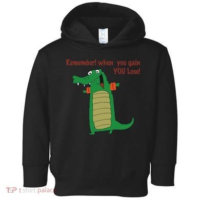 Gary The No Gain Gator Toddler Hoodie
