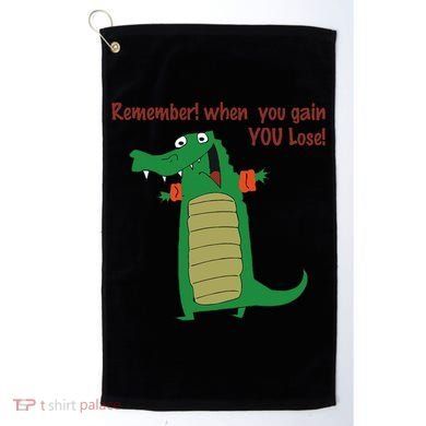 Gary The No Gain Gator Golf Towel