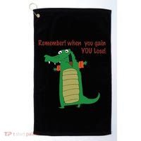 Gary The No Gain Gator Golf Towel thumb 0