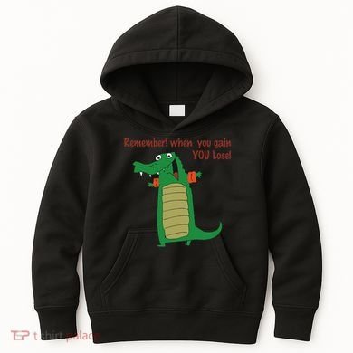 Gary The No Gain Gator Kids Hoodie
