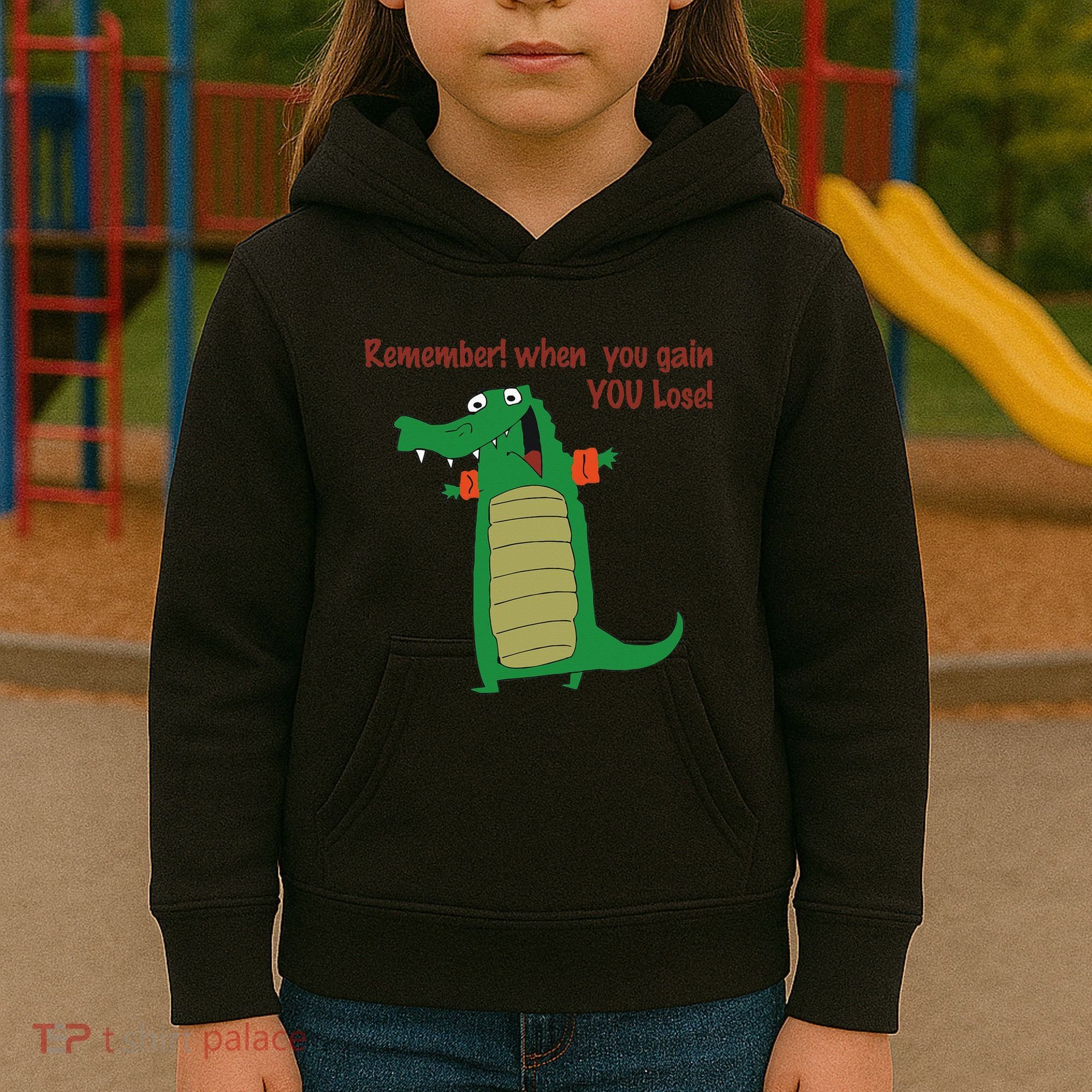 Gary The No Gain Gator Kids Hoodie