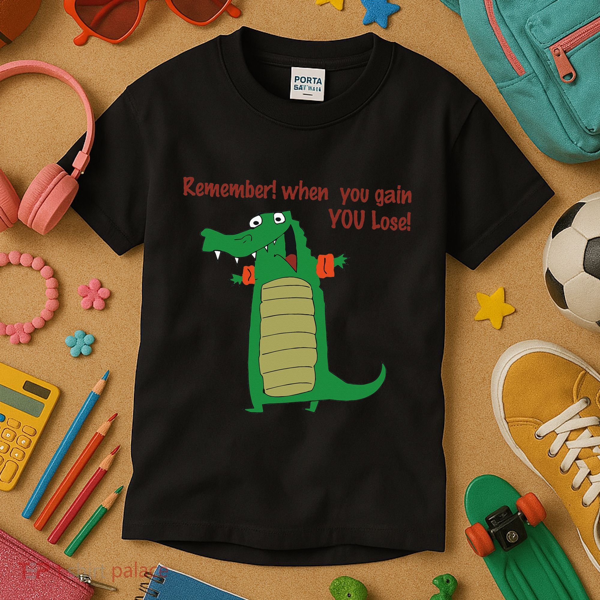 Gary The No Gain Gator Kids T-Shirt