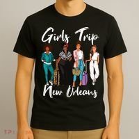 Girl Trip New Orleans For Melanin Afro Black Vacation Women T-Shirt thumb 3