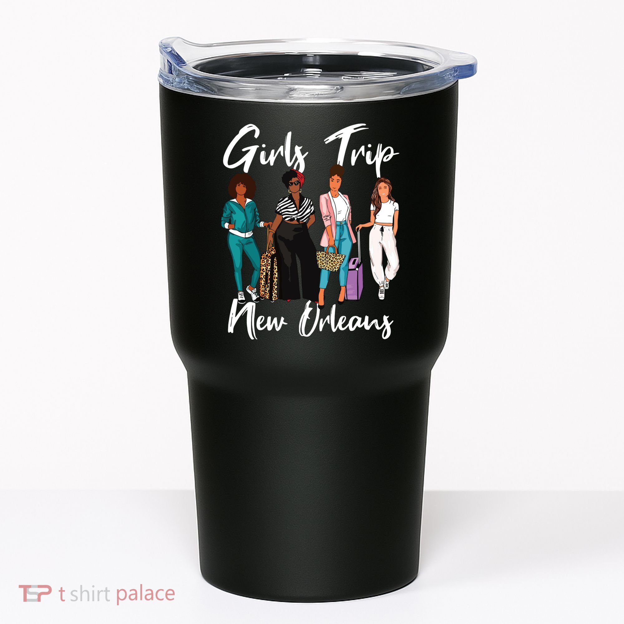 Girl Trip New Orleans For Melanin Afro Black Vacation Women Tumbler