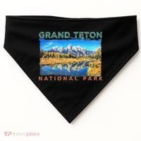 Grand Teton National Park Moose USA-Made Doggie Bandana thumb 0
