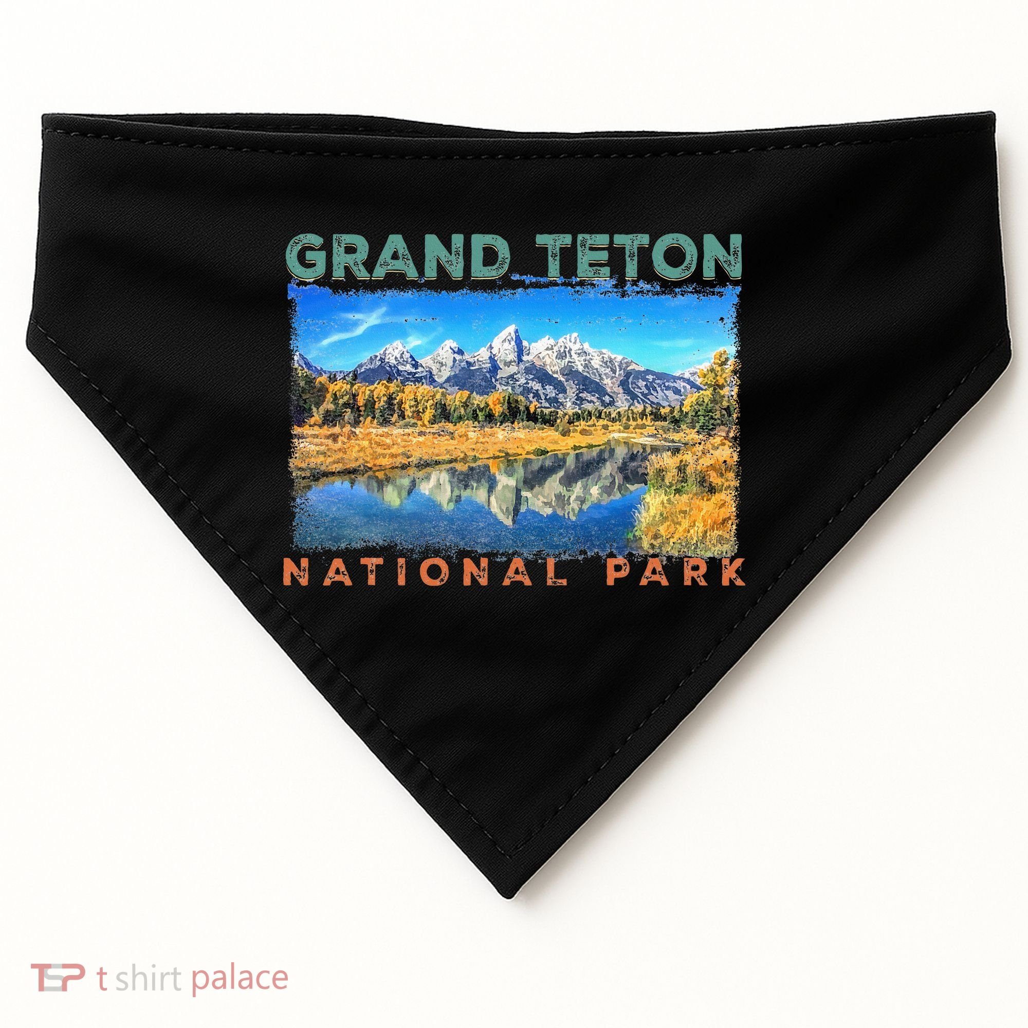 Grand Teton National Park Moose USA-Made Doggie Bandana