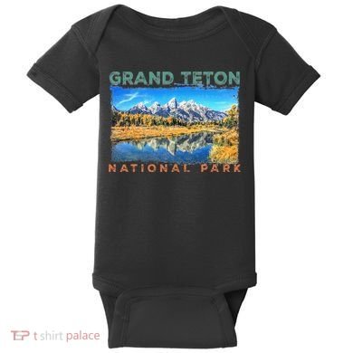 Grand Teton National Park Moose Baby Bodysuit