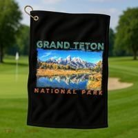 Grand Teton National Park Moose Golf Towel thumb 1