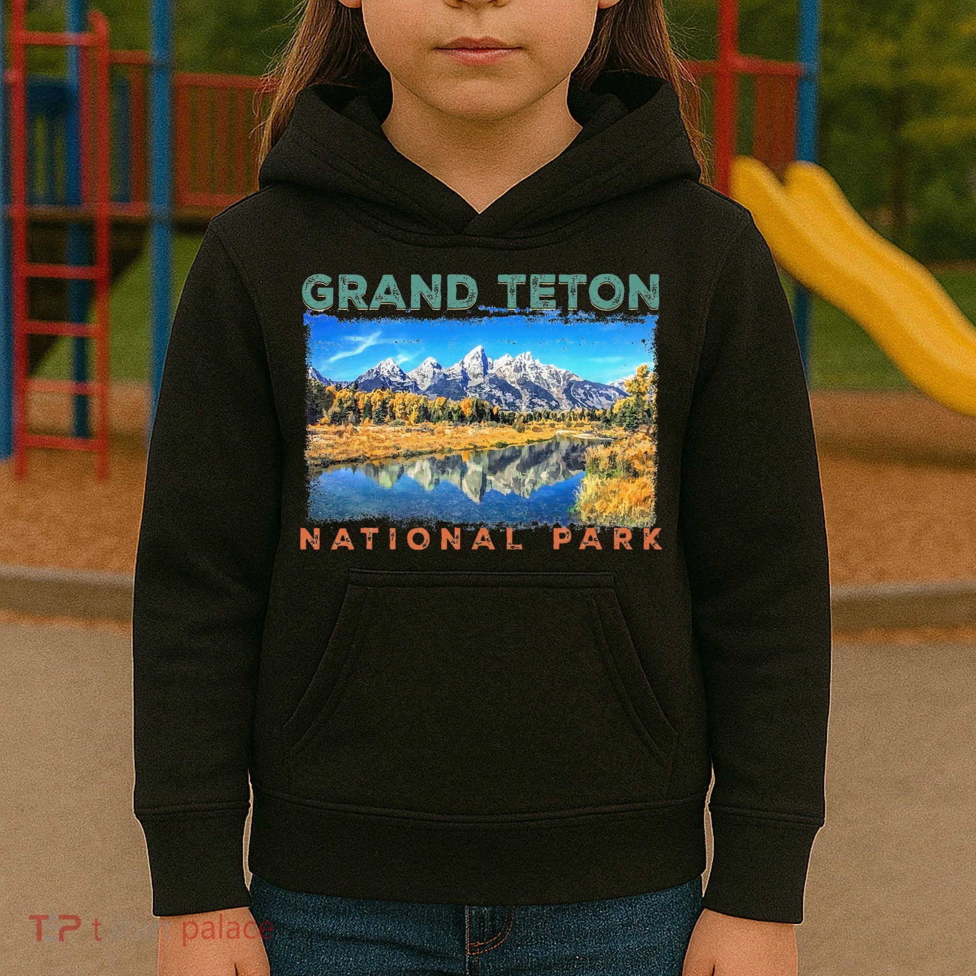 Grand Teton National Park Moose Kids Hoodie