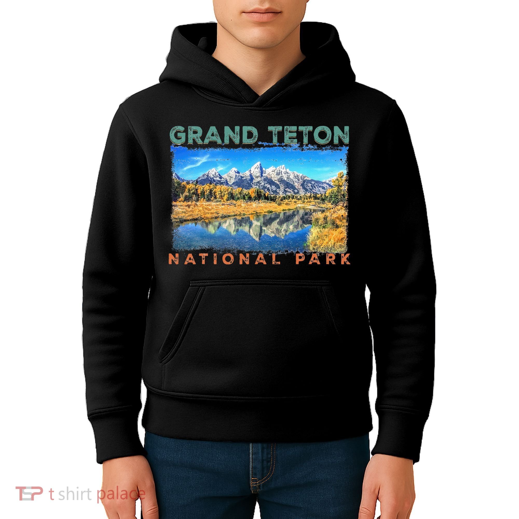 Grand Teton National Park Moose Kids Hoodie