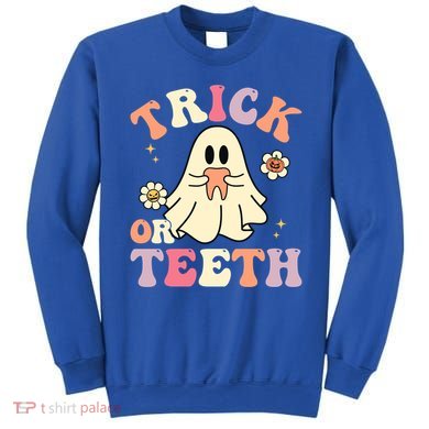 Groovy Trick Or Teeth Funny Dental Halloween Dentist Costume Gift Sweatshirt