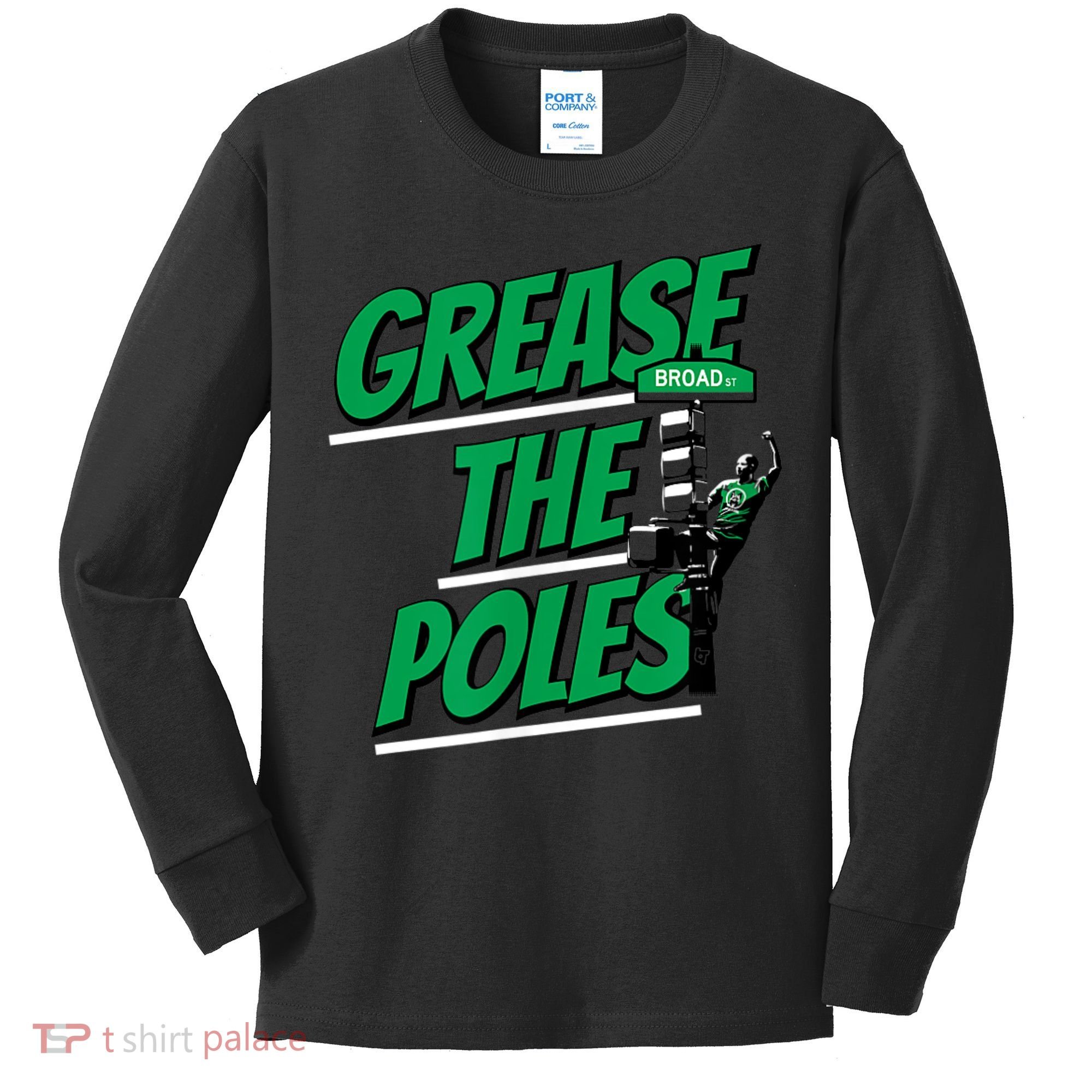 Grease The Poles Philadelphia Football Kids Long Sleeve Shirt