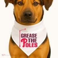 Grease The Poles Philadelphia Baseball Fan Lover USA-Made Doggie Bandana thumb 1