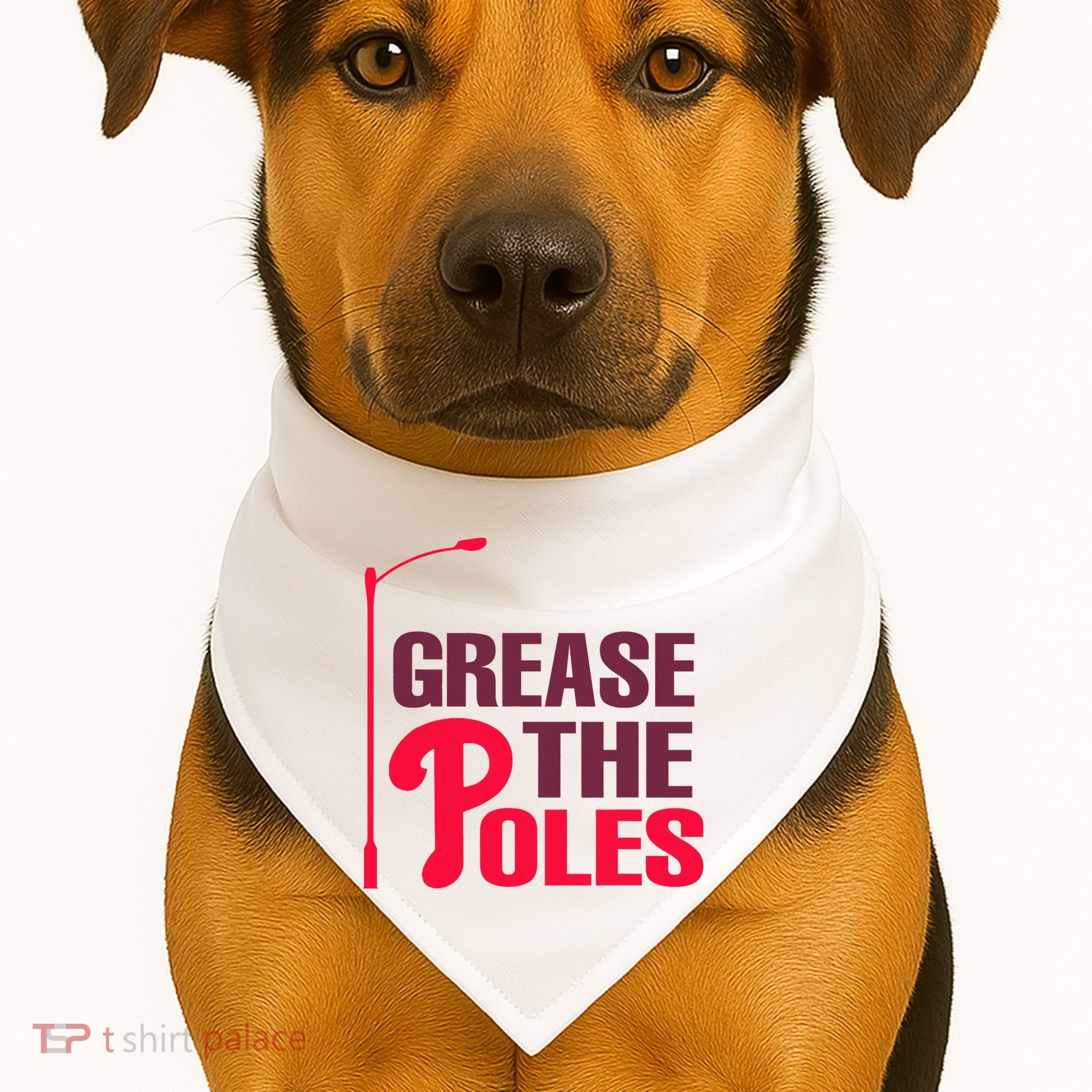 Grease The Poles Philadelphia Baseball Fan Lover USA-Made Doggie Bandana
