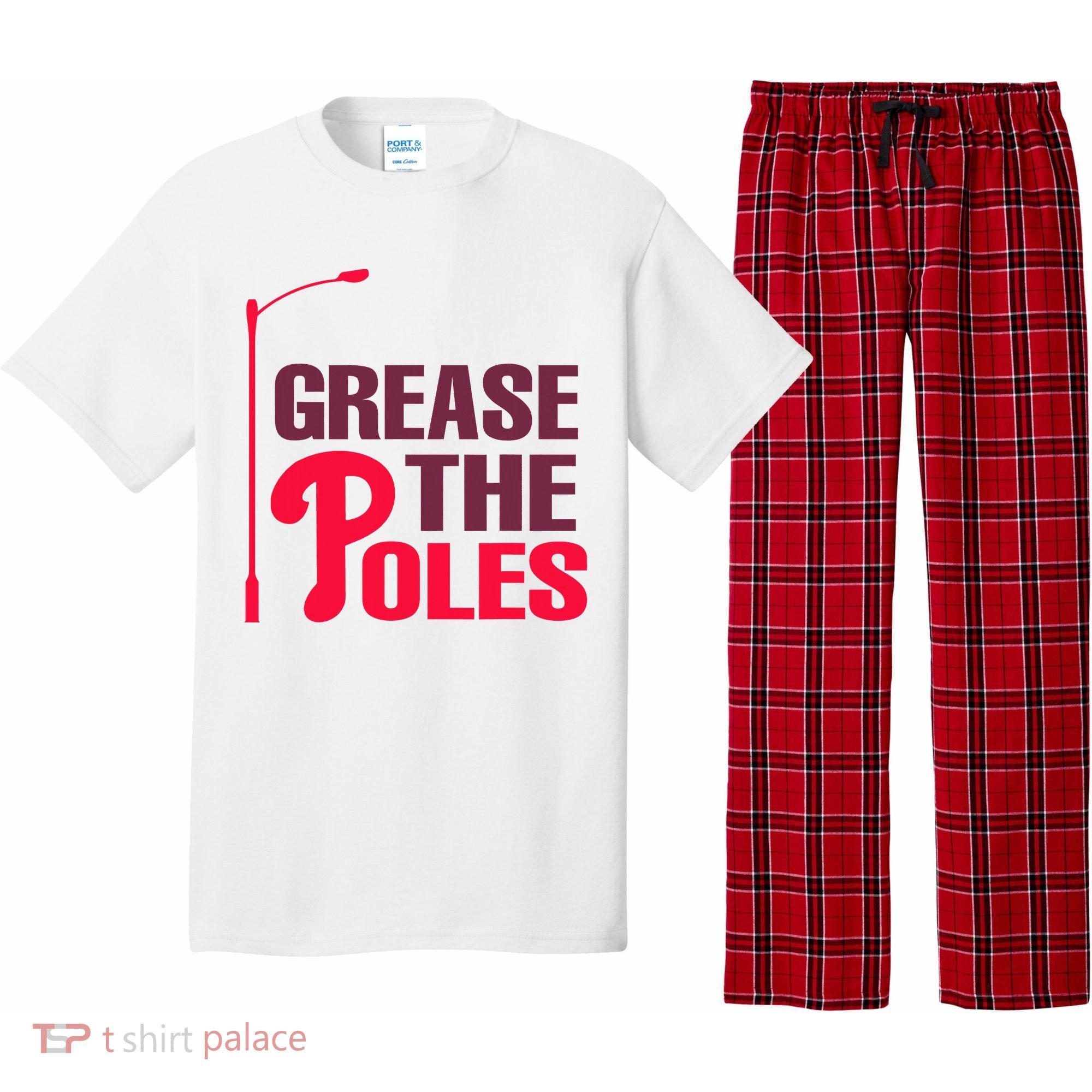 Grease The Poles Philadelphia Baseball Fan Lover Pajama Set