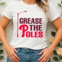 Grease The Poles Philadelphia Baseball Fan Lover Women's T-Shirt thumb 2