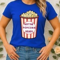 Got The Popcorn Ready Movie Night Women's T-Shirt thumb 2