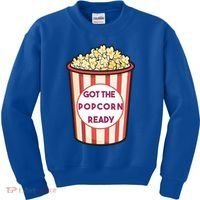 Got The Popcorn Ready Movie Night Kids Sweatshirt thumb 0