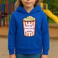 Got The Popcorn Ready Movie Night Kids Hoodie thumb 3